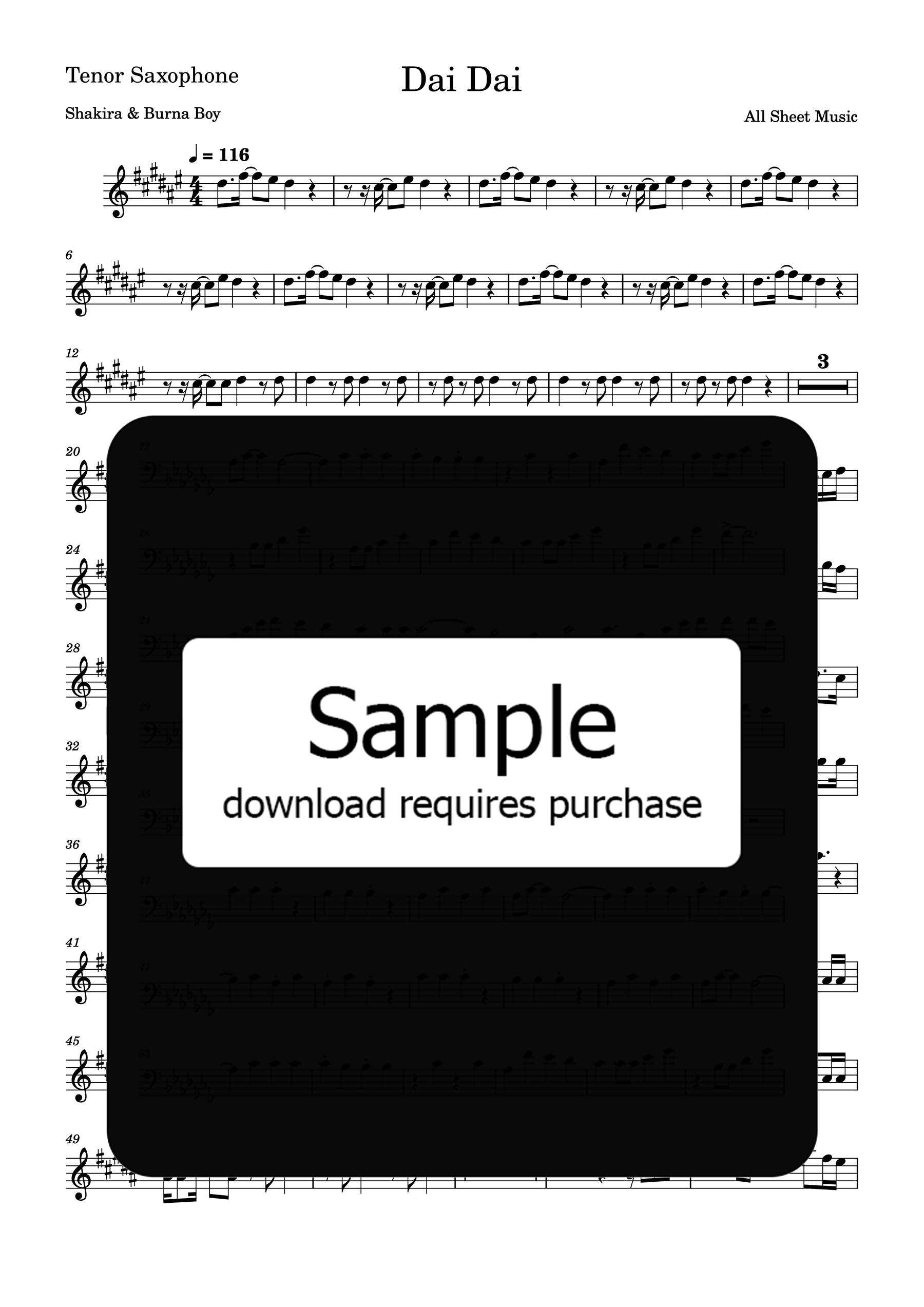 Dai Dai Tenor Saxophone