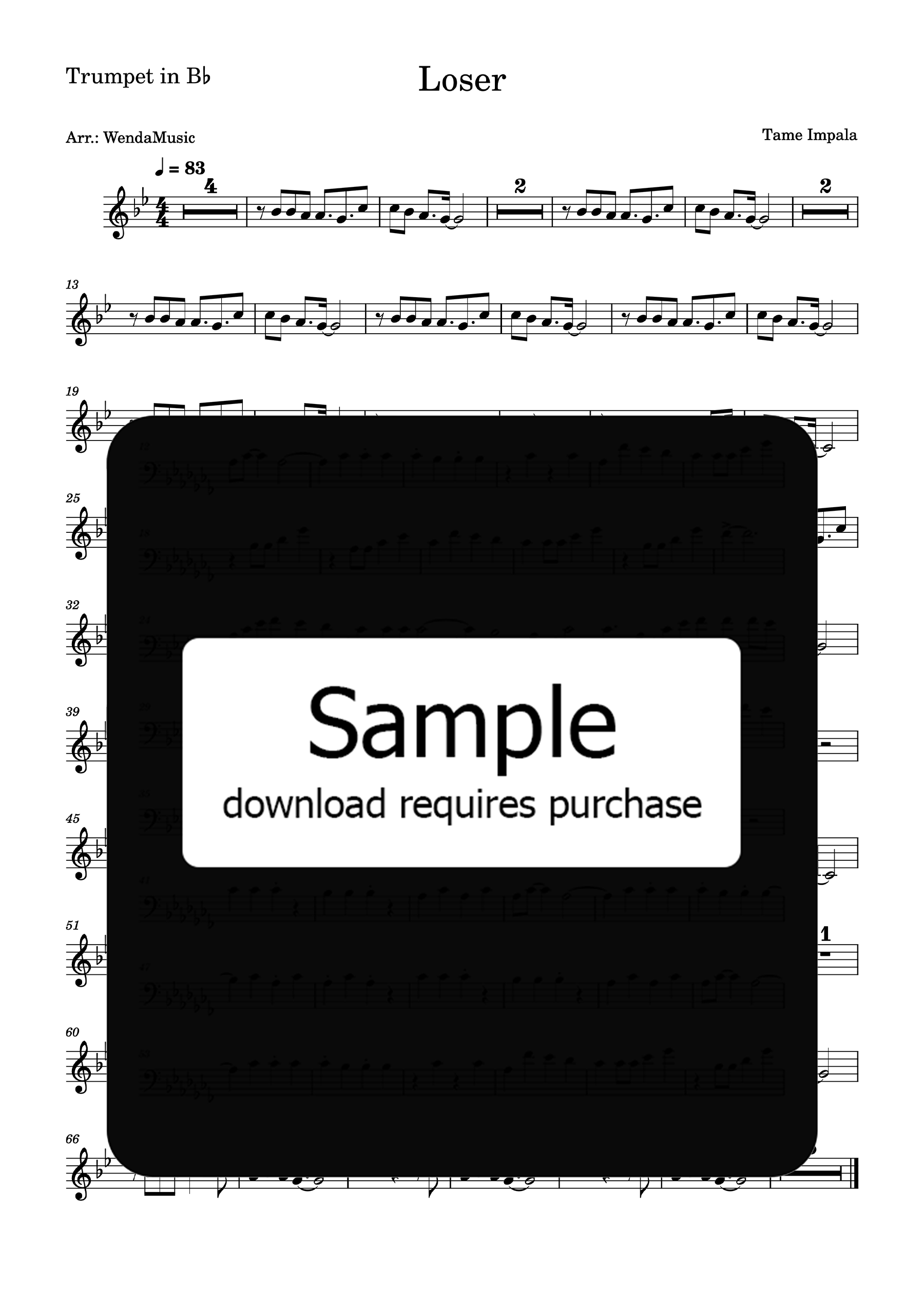Loser Trumpet in Bb